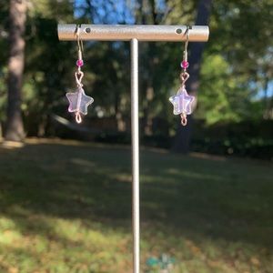 These earrings are clear stars